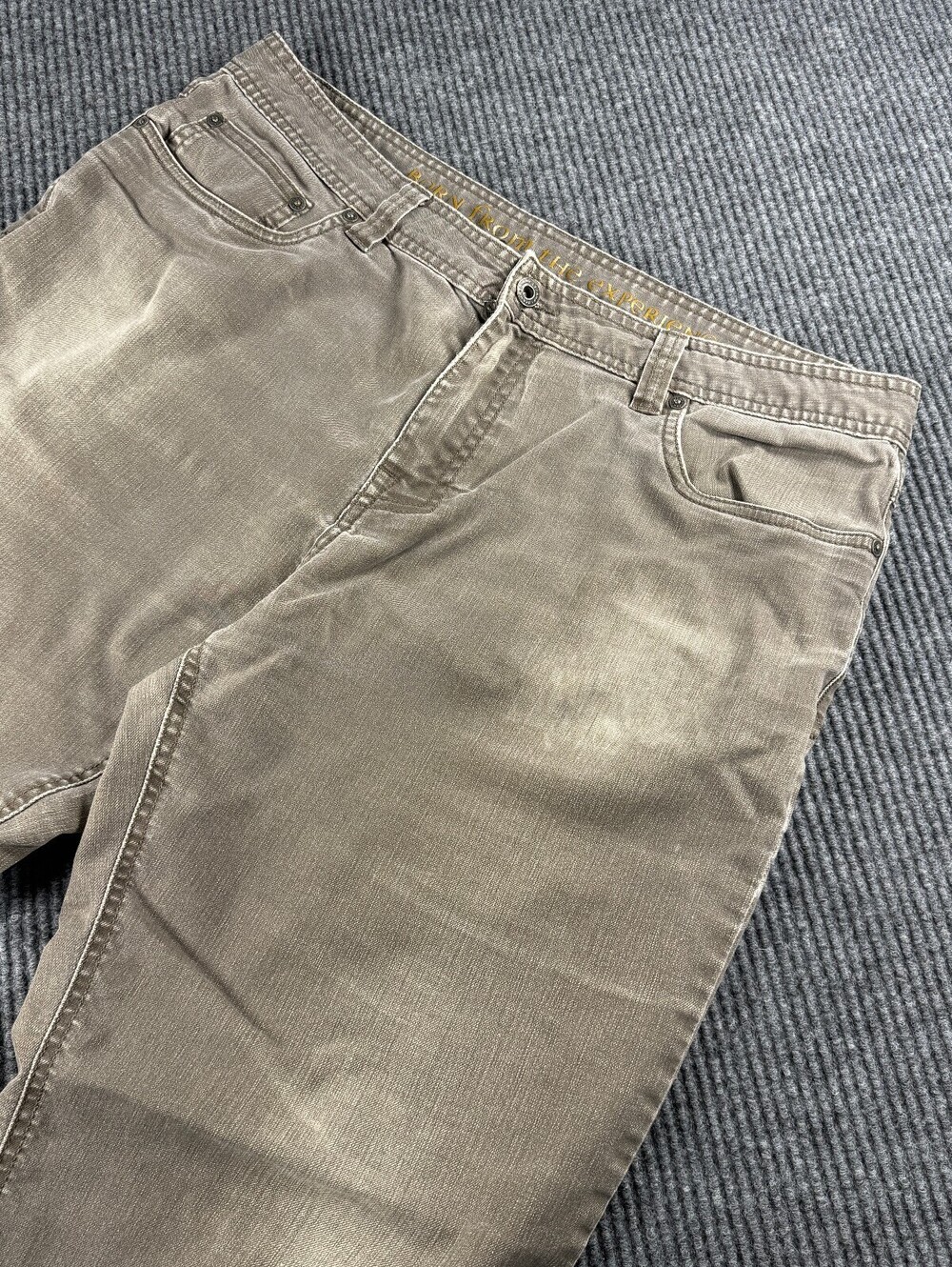 prAna Pants Men 38x30 Bridger Slim Fit Twill 5 Pocket Light Brown Hiking Outdoor